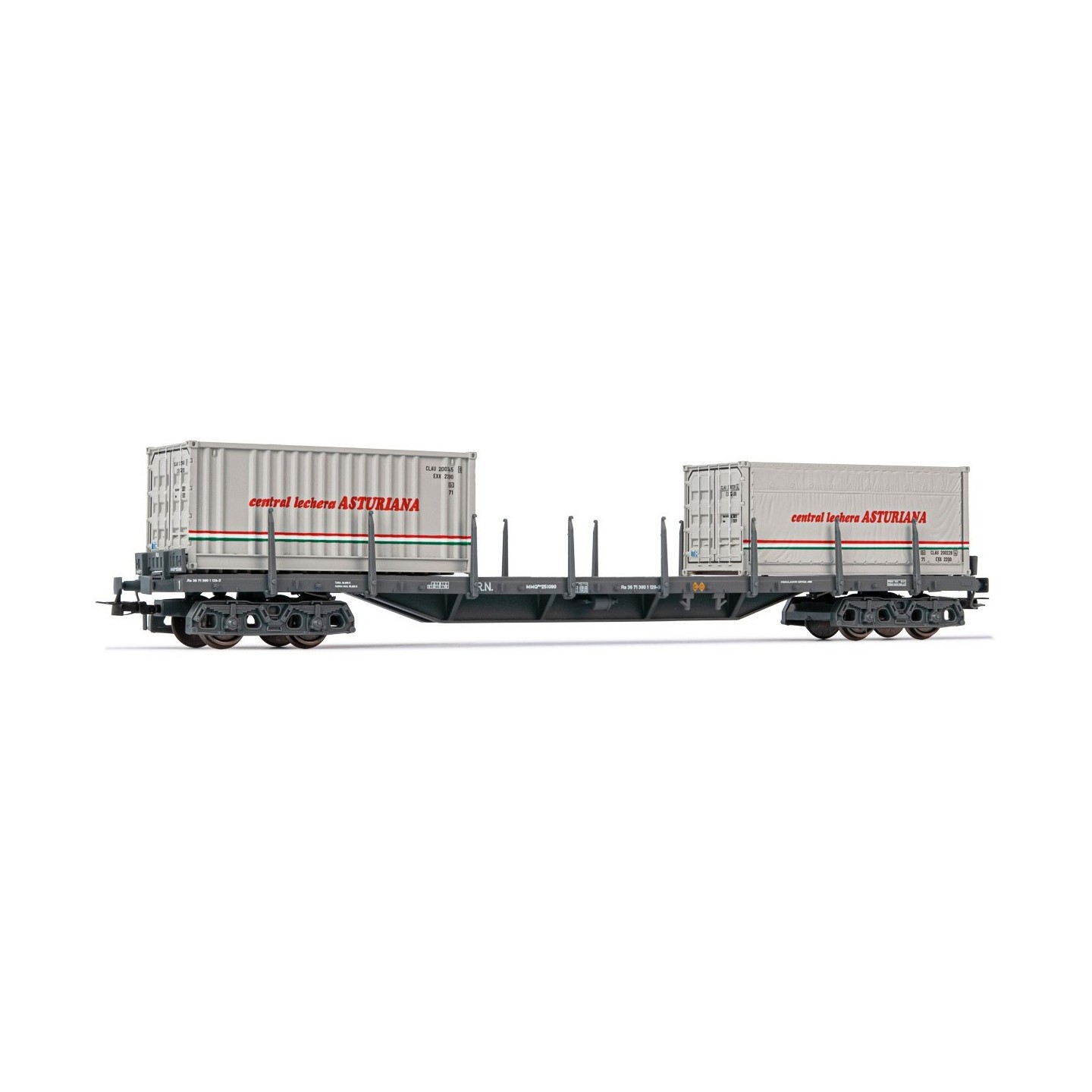 VAGON CONTAINER CENTRAL LECHERA ASTURIAN ELECTROTREN 6548 ESCALA H0