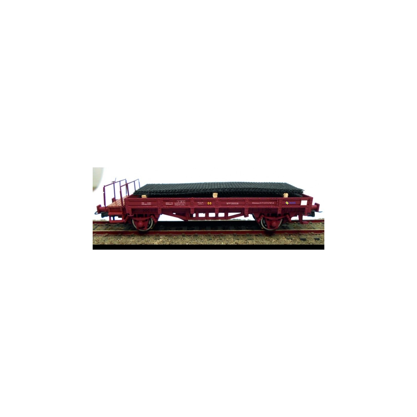 VAGON BORDE BAJO OXIDO KTRAIN 0716-H ESCALA H0