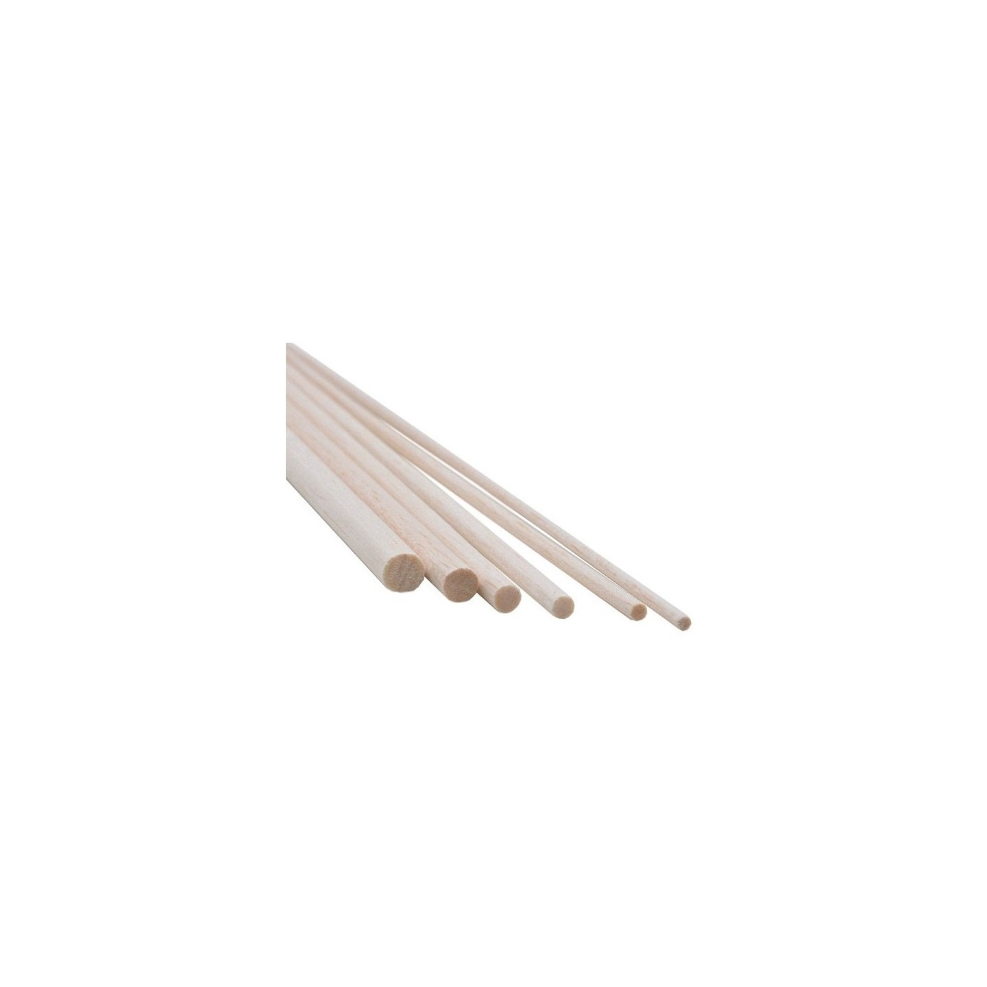LISTÓN REDONDO MADERA DE BALSA 15mm x 1 metro DISMOER 35447