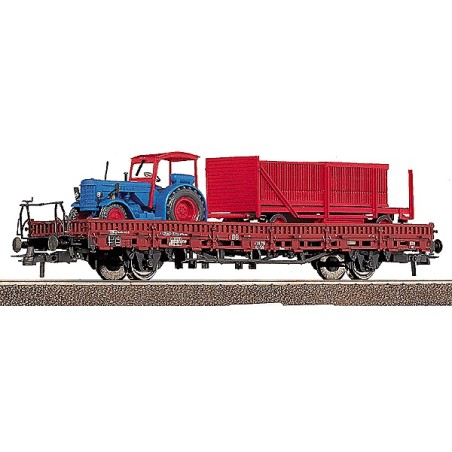 VAGON CON TRACTOR ROCO 47499 ESCALA H0