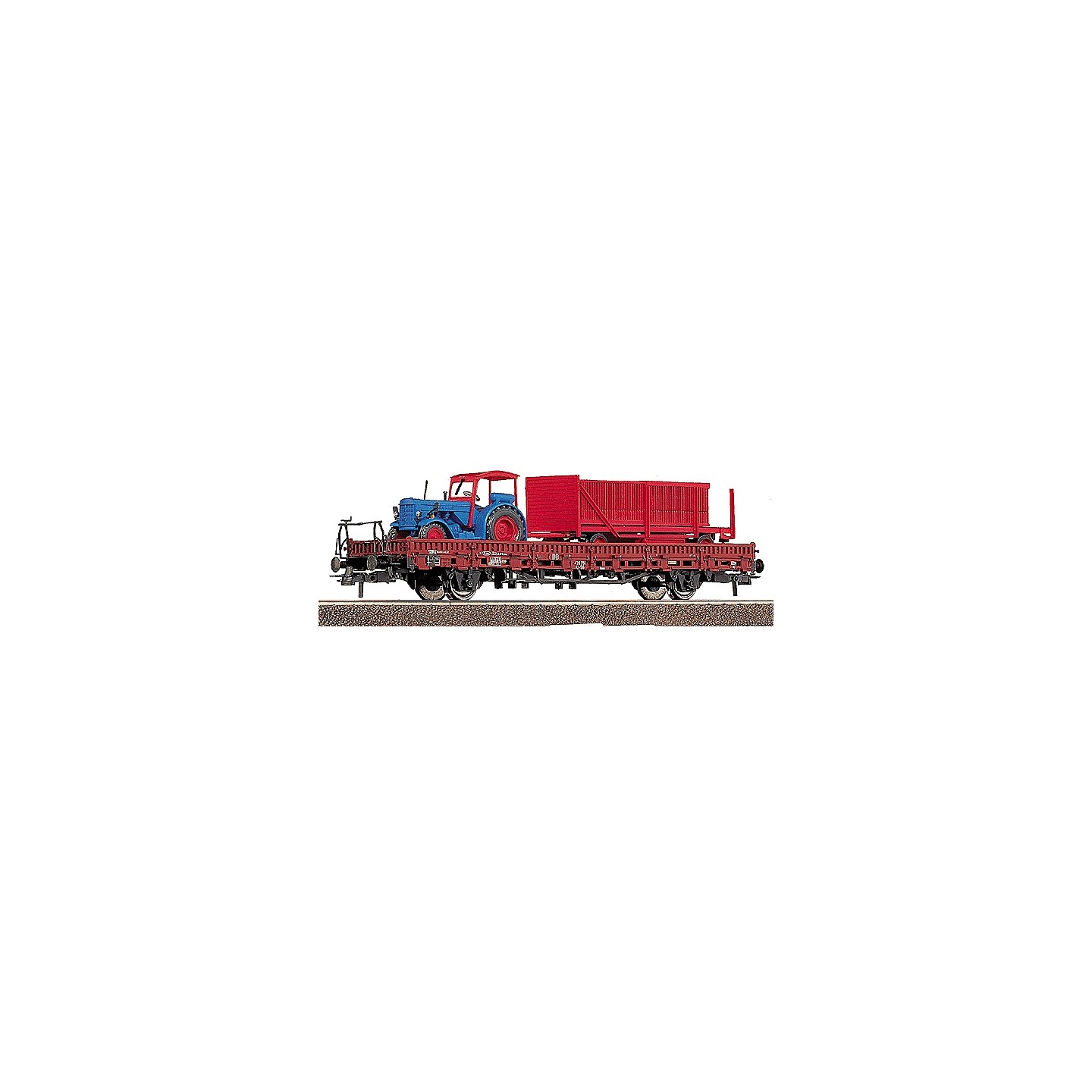 VAGON CON TRACTOR ROCO 47499 ESCALA H0