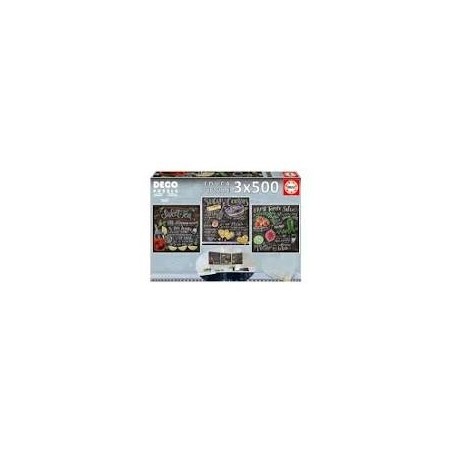 PUZZLE LILY VAL DECO 3X500 EDUCA 17094