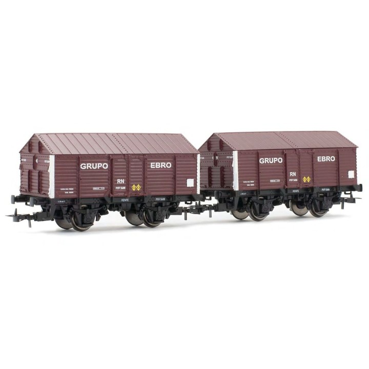 VAGON CUBIERTO PX GRUPO EBRO ELECTROTREN 19036 ESCALA H0
