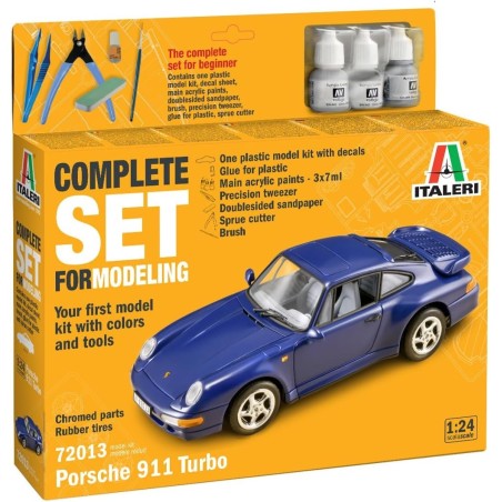 KIT CON PINTURAS PORSCHE 911 ITALERI 72013 ESCALA 1/24
