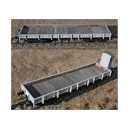 SET 2 VAGONES BORDE BAJO serie MM MABAR 81407 ESCALA H0