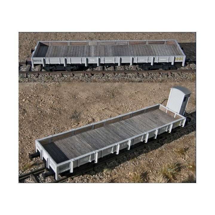 SET 2 VAGONES BORDE BAJO serie MM MABAR 81407 ESCALA H0