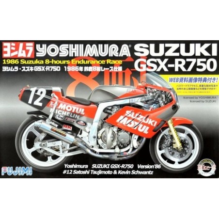 SUZUKI YOSHIMURA GSX-R750 1986 FUJIMI 141268 ESCALA 1/12