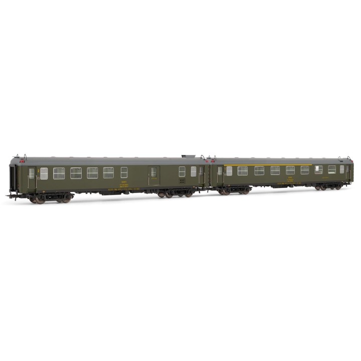 SET 2 COCHES 5000 RENFE FURGON Y COCHE BAR ELECTROTREN HE4025 ESCALA H0