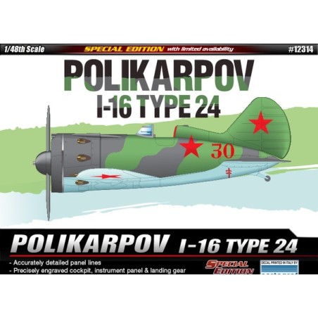 POLIKARPOV I-16 TYPE 24 ACADEMY 1/48