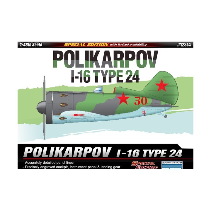 POLIKARPOV I-16 TYPE 24 ACADEMY 1/48