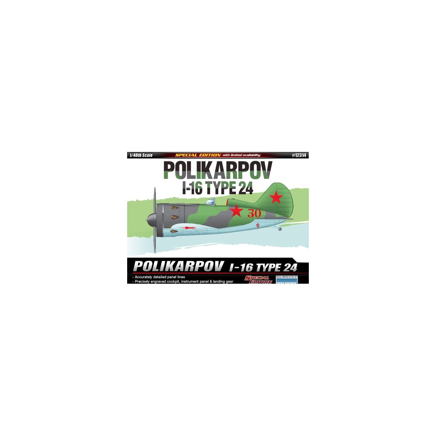 POLIKARPOV I-16 TYPE 24 ACADEMY 1/48