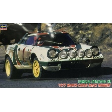 LANCIA STRATOS HF 1977 1º RALLY MONTE-CARLO HASEGAWA 25032 ESCALA 1/24