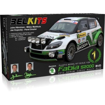 SKODA FABIA S2000 EVO 1º RALLY BARUM CZECH 2012 BELKITS 004 ESCALA 1/24