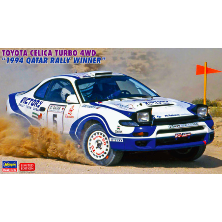 TOYOTA CELICA TURBO 4WD 1994 1º RALLY QATAR HASEGAWA 20578 ESCALA 1/24