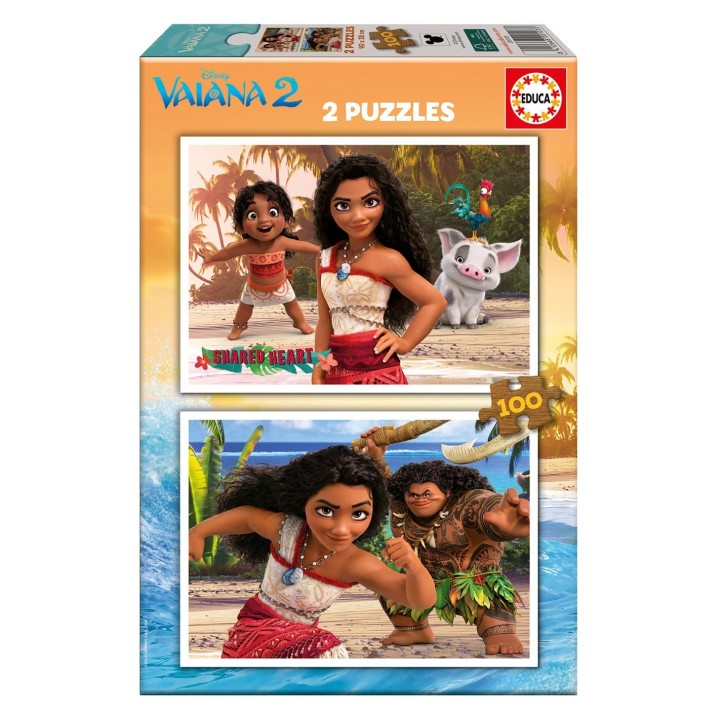 PUZZLE VAIANA 2 2X100 PIEZAS EDUCA 20103