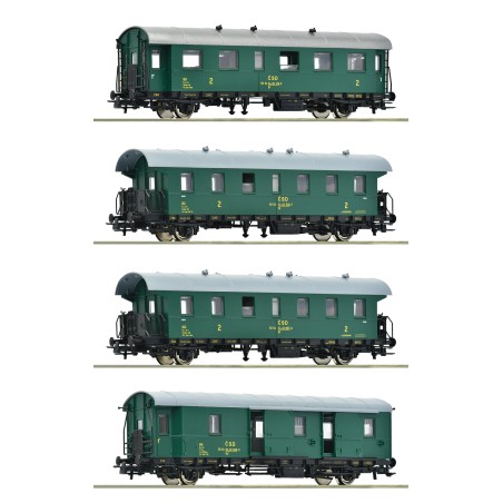 SET DE 4 COCHES DE PASAJEROS CSD ROCO 6200088 ESCALA H0
