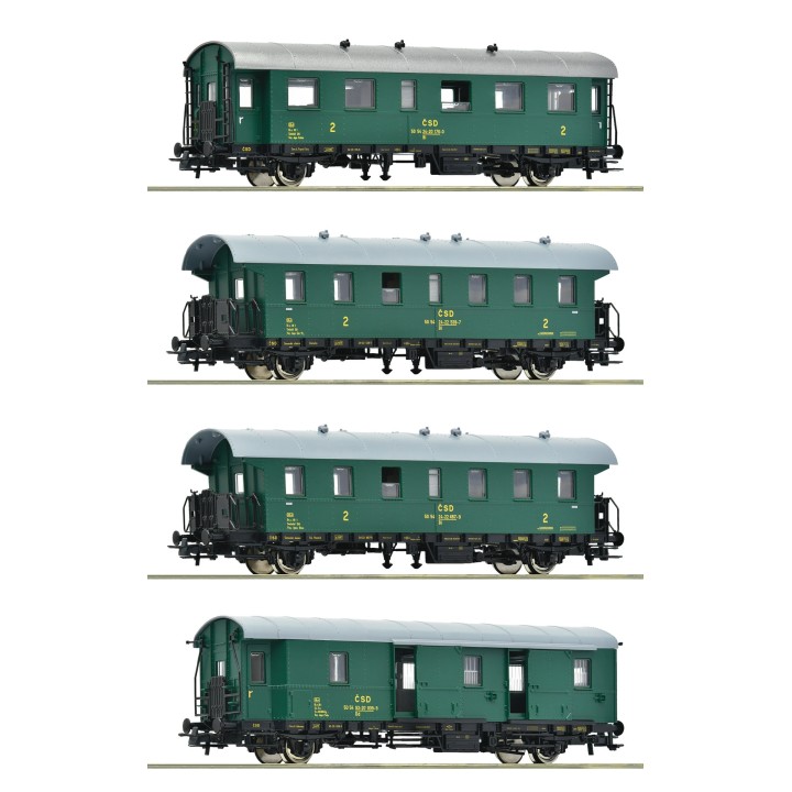 SET DE 4 COCHES DE PASAJEROS CSD ROCO 6200088 ESCALA H0