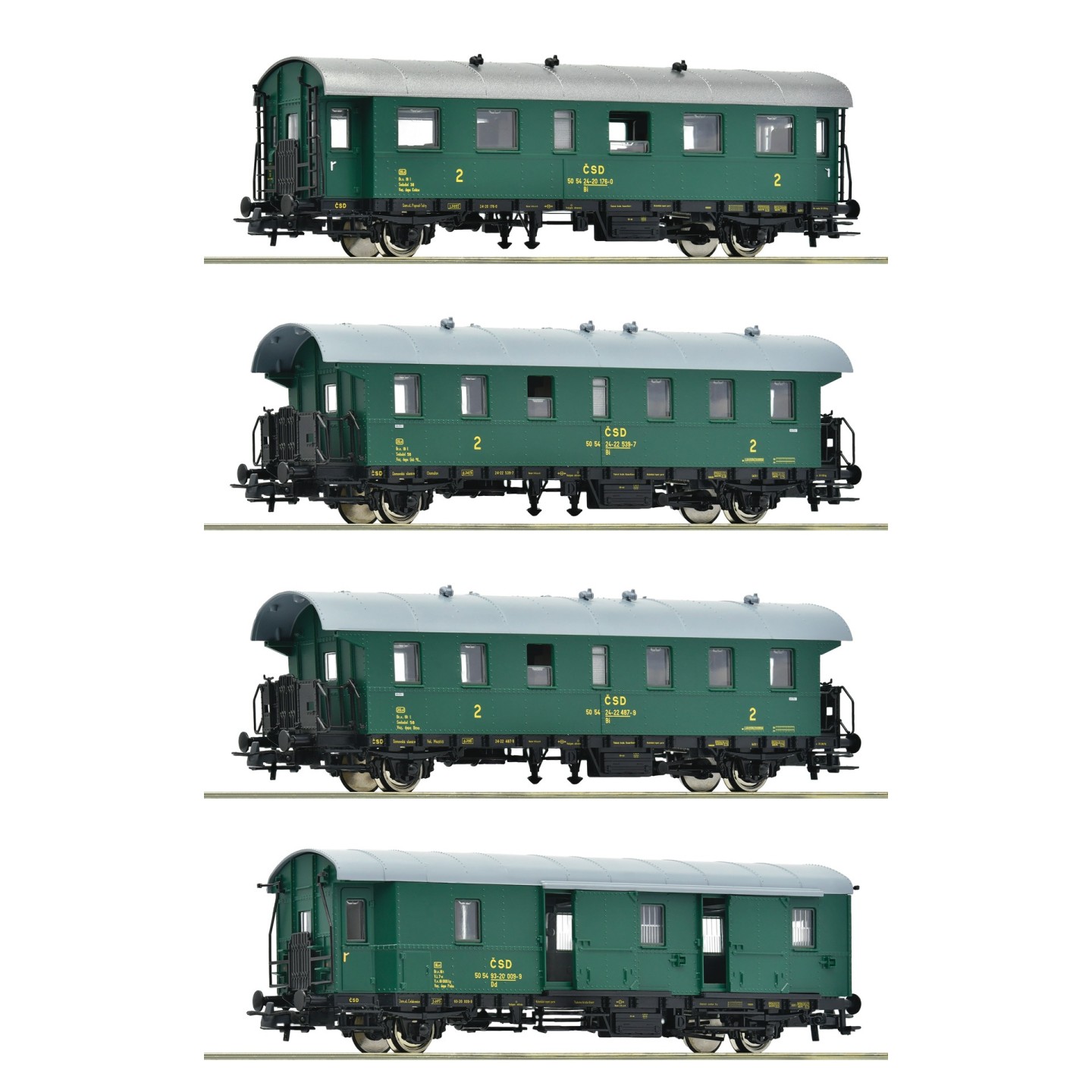 SET DE 4 COCHES DE PASAJEROS CSD ROCO 6200088 ESCALA H0