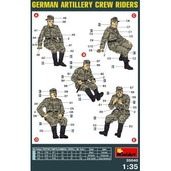 GERMAN ARTILLERY CREW RIDERS MINI ART 1/35