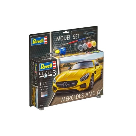KIT CON PINTURAS MERCEDES AMG GT AMARILLO REVELL 1/24