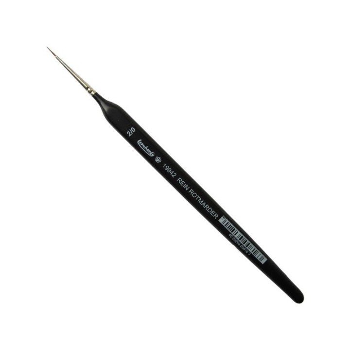 PINCEL MARTA ROJA MANGO TRIANGULAR Nº 2/0