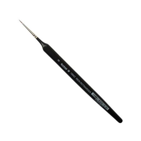PINCEL MARTA ROJA MANGO TRIANGULAR Nº0