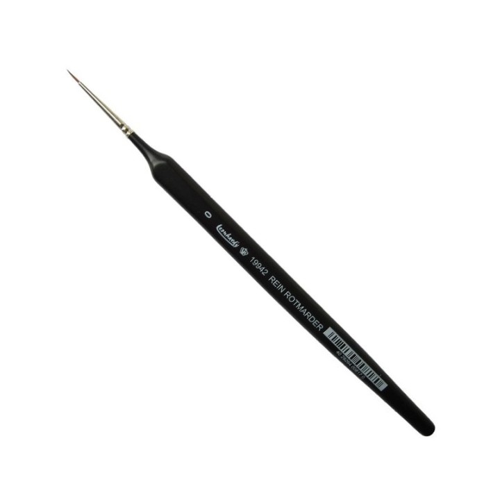 PINCEL MARTA ROJA MANGO TRIANGULAR Nº0