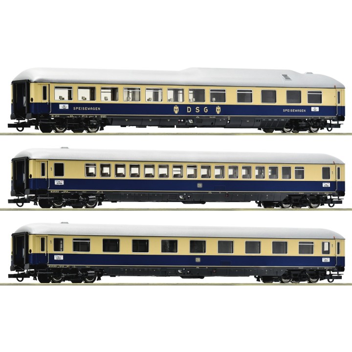 SET 3 COCHES TREN \"Rheinpfeil\" DB ROCO 74049 ESCALA H0