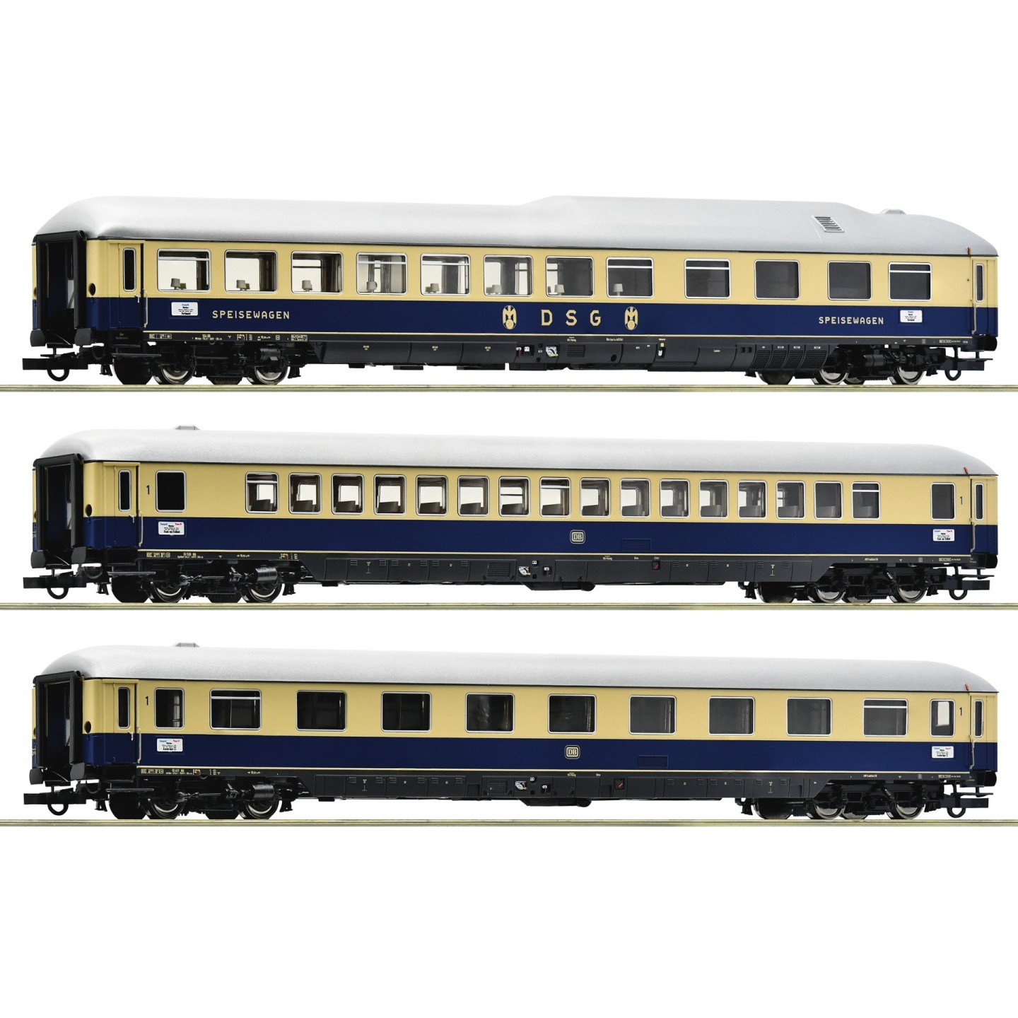 SET 3 COCHES TREN \"Rheinpfeil\" DB ROCO 74049 ESCALA H0