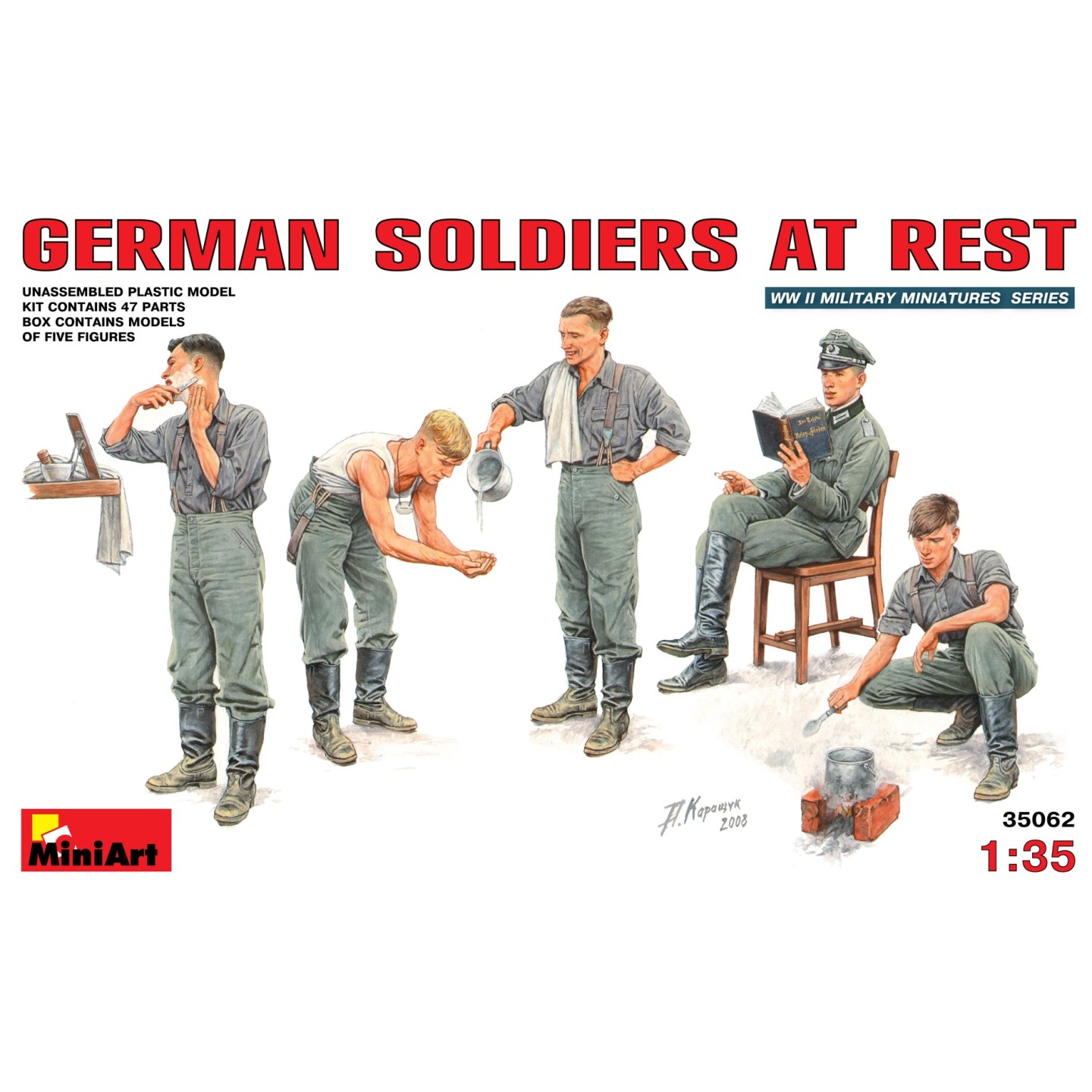 GERMAN SOLDIERS AT REST MINI ART 1/35