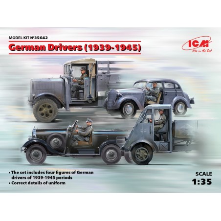 4 CONDUCTORES ALEMANES WWII ICM 1/35
