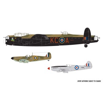 3 AVIONES BATTLE OF BRITAIN MEMORIAL FLIGHT AIRFIX 1/72