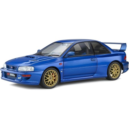 SUBARU IMPREZA 22B STI 1998 AZUL METALIZADO SOLIDO S1807401 ESCALA 1/18