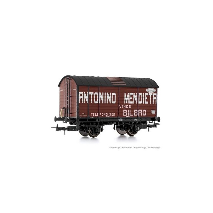 VAGON CERRADO ANTONIO MENDIETA" NORTE ELECTROTREN HE6060 ESCALA H0"