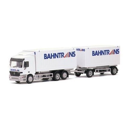 CAMIÓN CON REMOLQUE BLANCO HERPA 144155 ESCALA 1/87