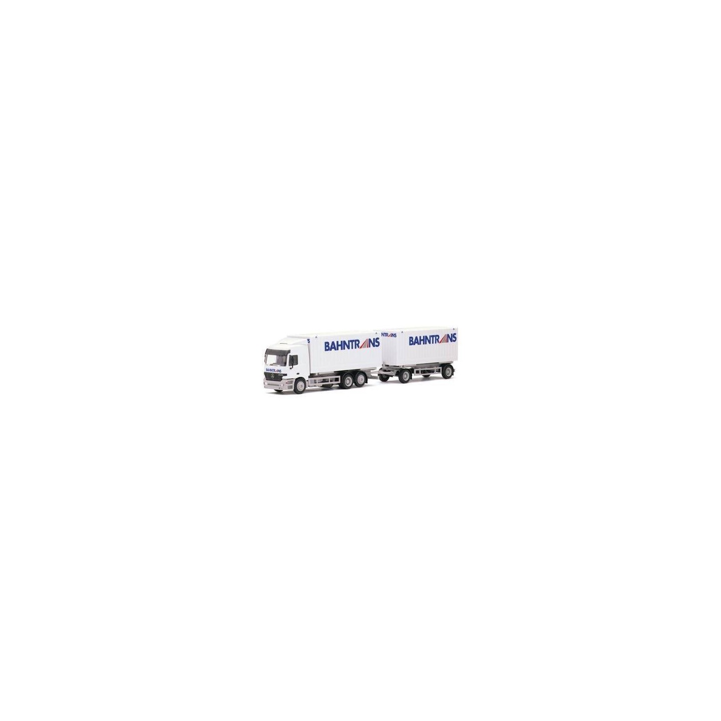 CAMIÓN CON REMOLQUE BLANCO HERPA 144155 ESCALA 1/87