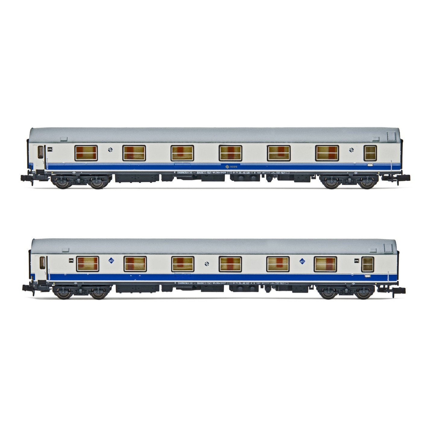 SET 2 COCHES CAMA T2 RENFE LARGO RECORRIDO ARNOLD HN4407 ESCALA N