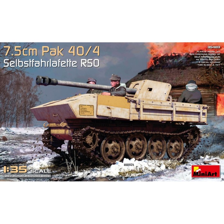 TANQUE PAK 40/4 7,5CM MINIART 35483 ESCALA 1/35