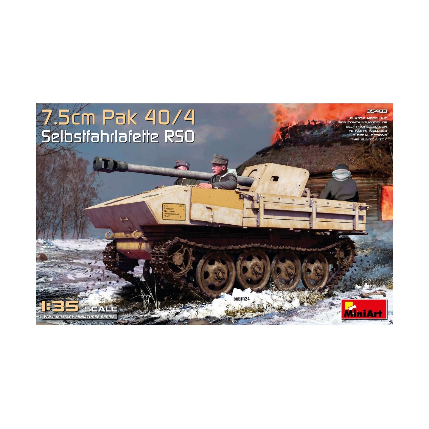 TANQUE PAK 40/4 7,5CM MINIART 35483 ESCALA 1/35