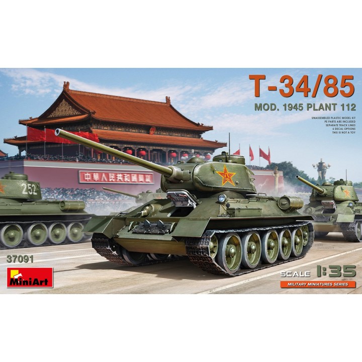 TANQUE T-34/85 1945 PLANT 112 MINIART 37091 ESCALA 1/35