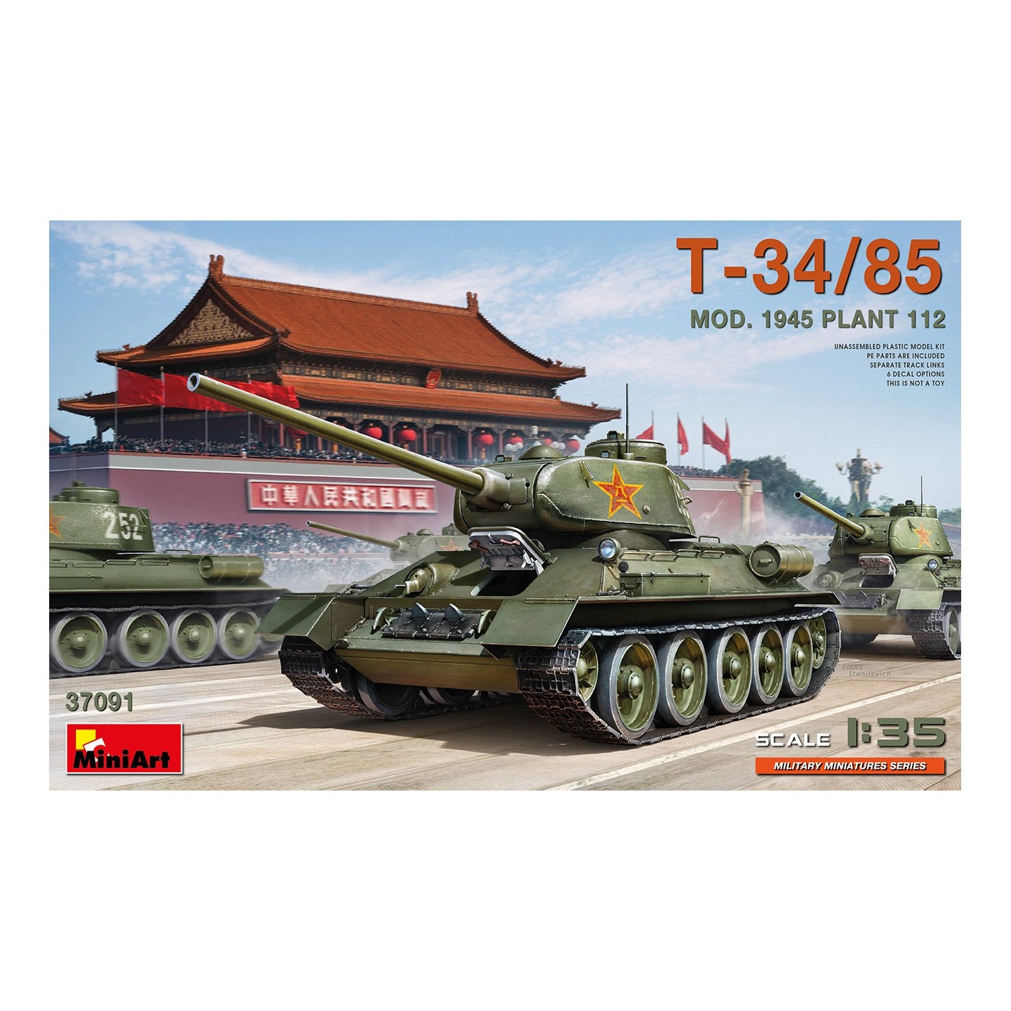 TANQUE T-34/85 1945 PLANT 112 MINIART 37091 ESCALA 1/35