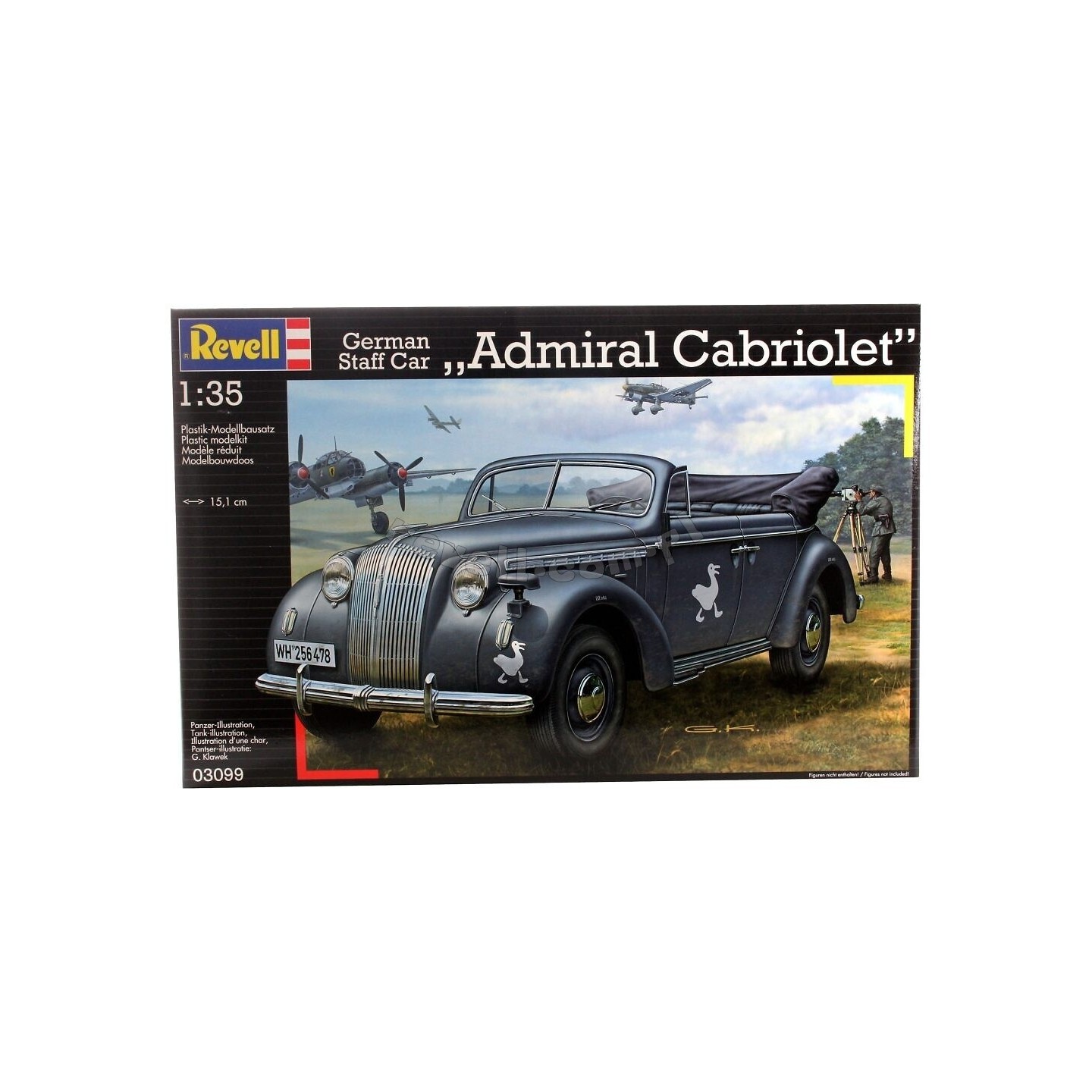 COCHE DE OFICIALES ALEMANES ADMIRAL CABRIOLET" REVELL 1/35 "