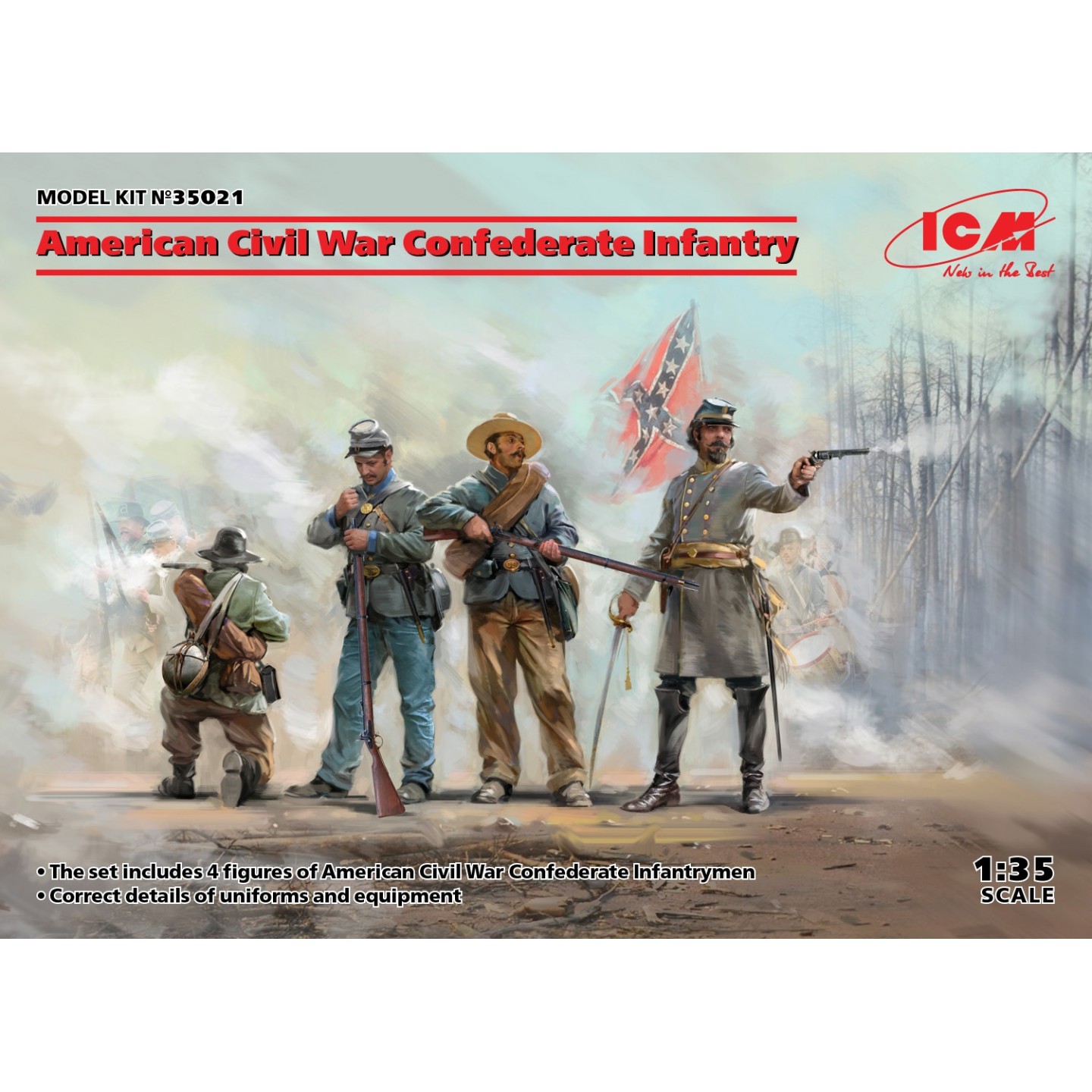 AMERICAN CIVIL WAR CONFEDERATE ICM 1/35