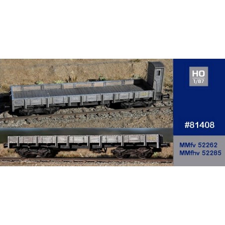 SET 2 VAGONES BORDE BAJO serie MM MABAR 81408 ESCALA H0