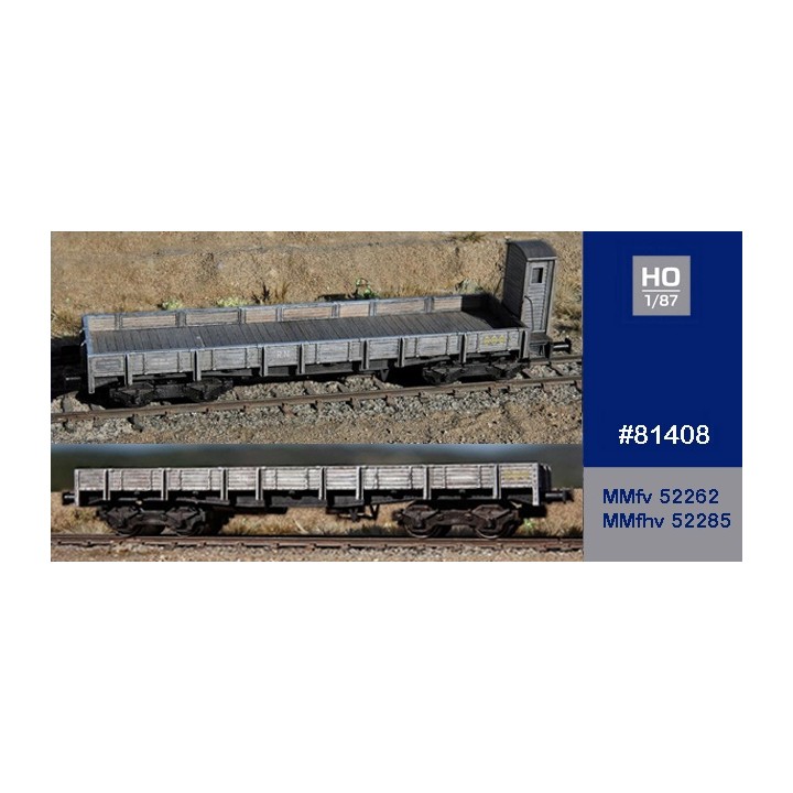 SET 2 VAGONES BORDE BAJO serie MM MABAR 81408 ESCALA H0