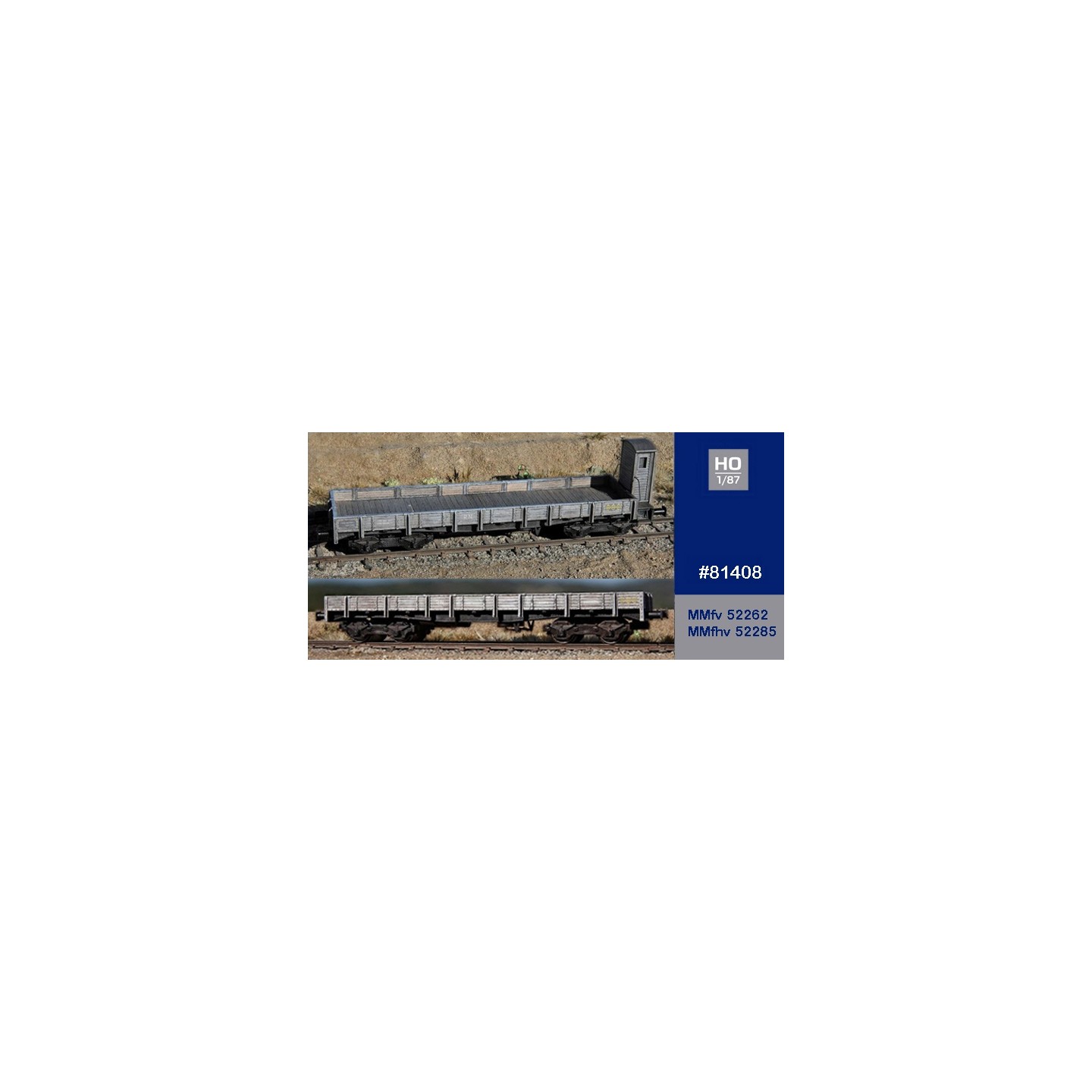 SET 2 VAGONES BORDE BAJO serie MM MABAR 81408 ESCALA H0