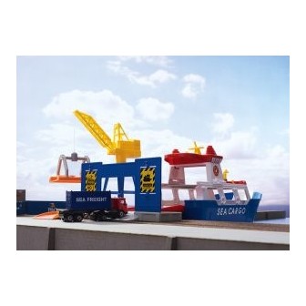 BUQUE DE CARGA Y GRUA PORTUARIA MARKLIN MY WORLD 72223