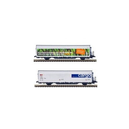 SET 2 VAGONES SBB CARGO MABAR 86515 ESCALA N