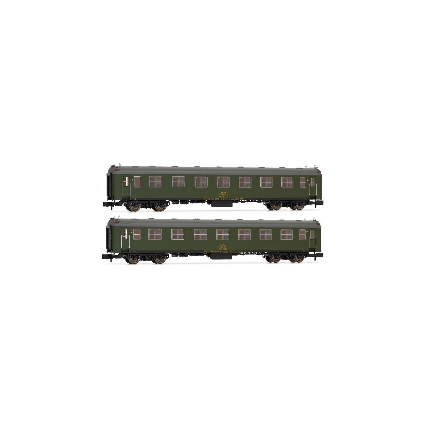 SET 2 COCHES 6000 ALSA TREN FELIPE II" ARNOLD HN4455 ESCALA N"