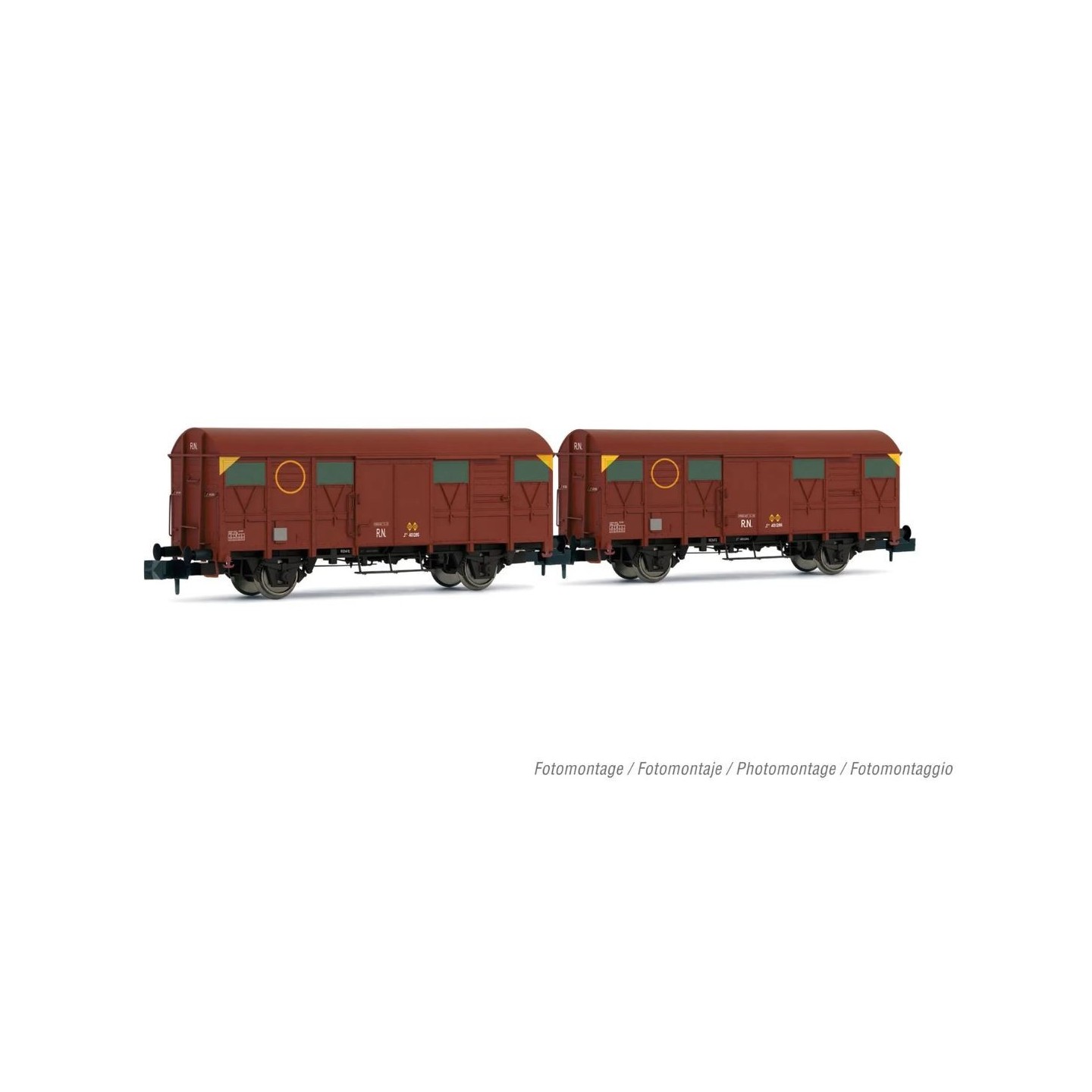 SET 2 VAGONES CERRADOS J2 RENFE ARNOLD HN6575 ESCALA N